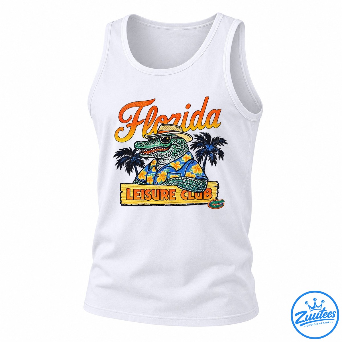 Florida Gators Leisure Club Welcome To The Swamp Mascot Tank Top