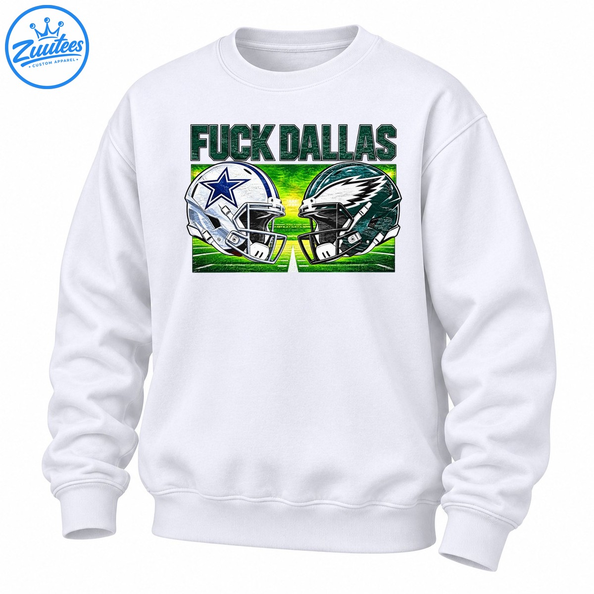 Fuck Dallas Rival Football Helmets Graphic Sweatshirt