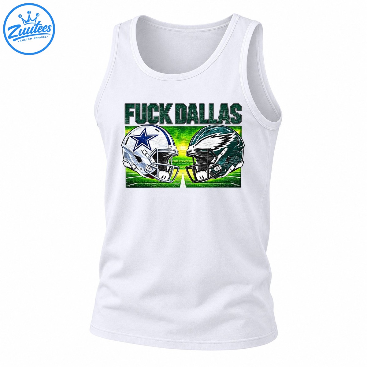 Fuck Dallas Rival Football Helmets Graphic Tank Top