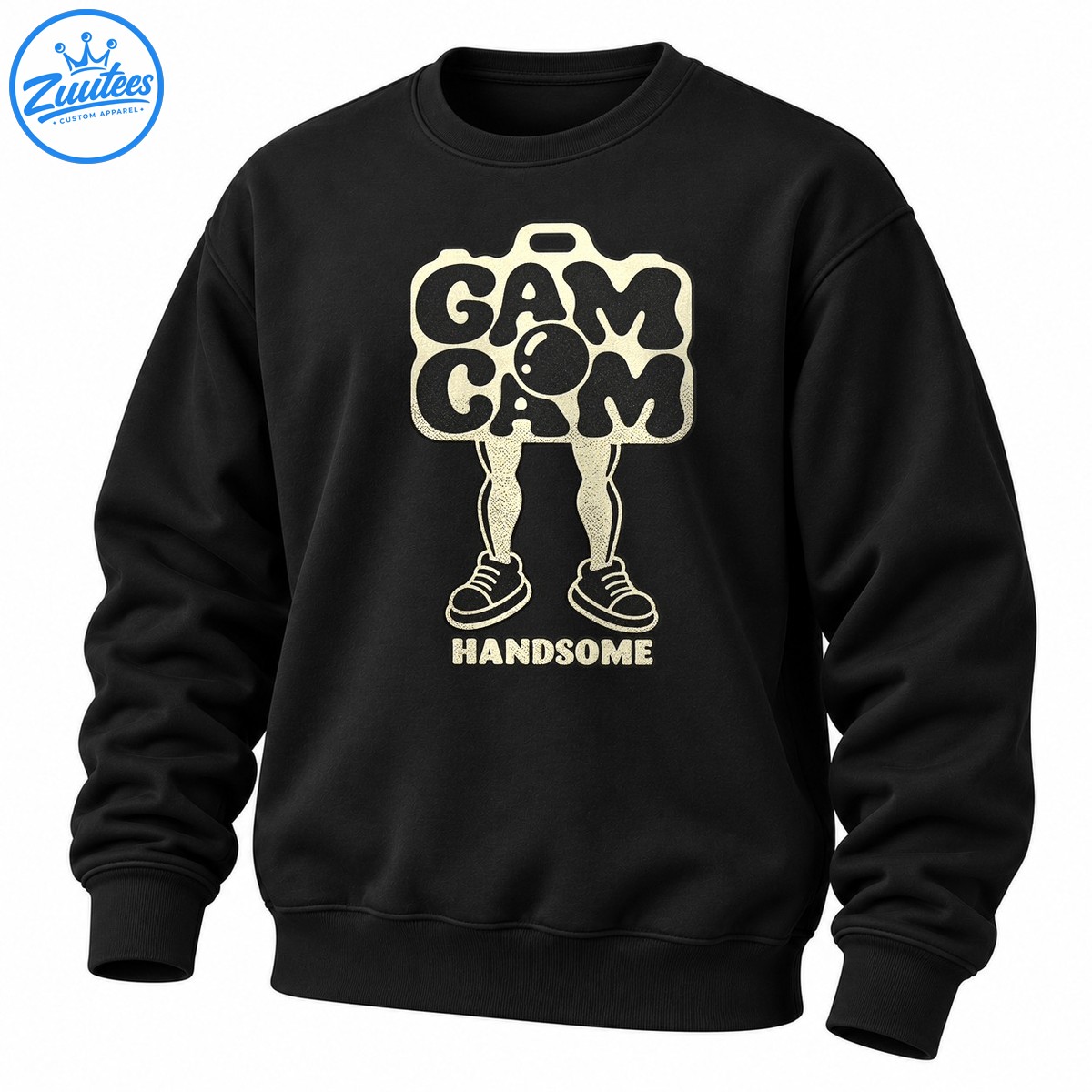 Gam Cam Handsome Retro Cartoon Graphic Podcast Sweatshirt