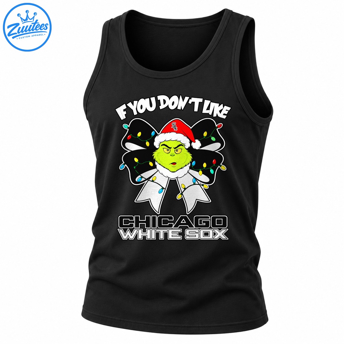 Grinch If You Don’t Like Chicago White Sox Head And Christmas Bow Tank Top