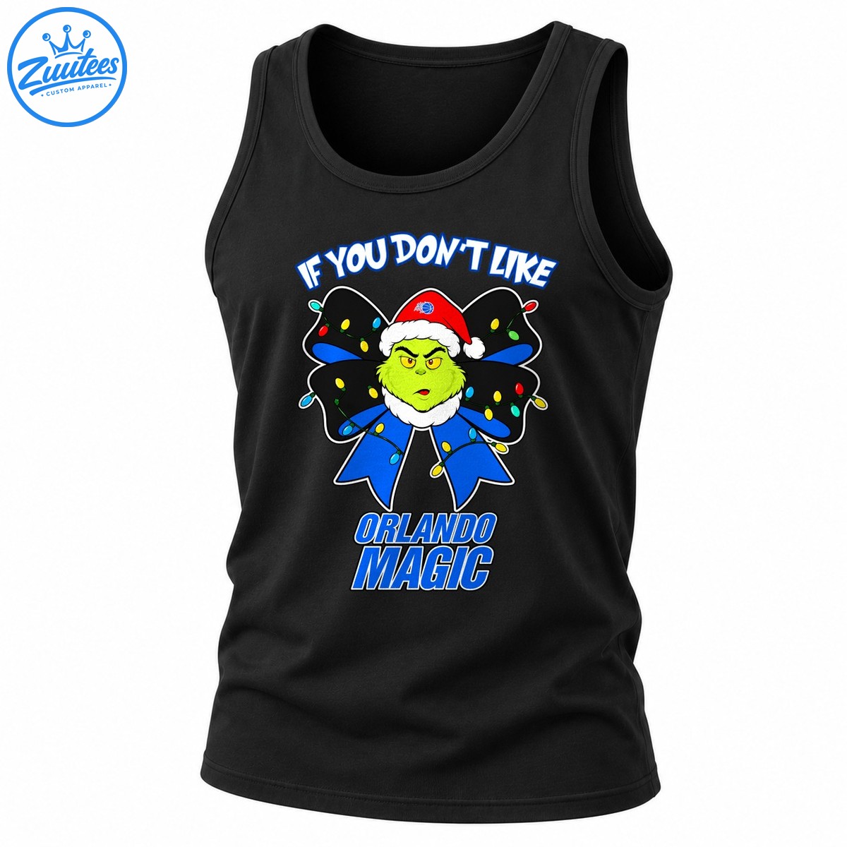 Grinch If You Don’t Like Orlando Magic Head And Christmas Bow Tank Top