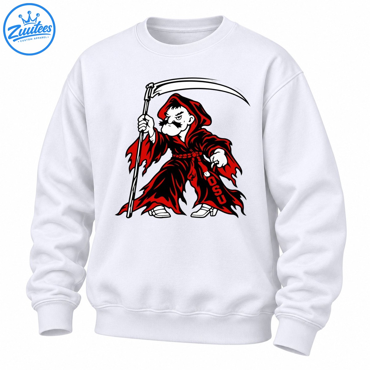 Halloween Osu Oklahoma State Pistol Pete Grim Reaper Sweatshirt