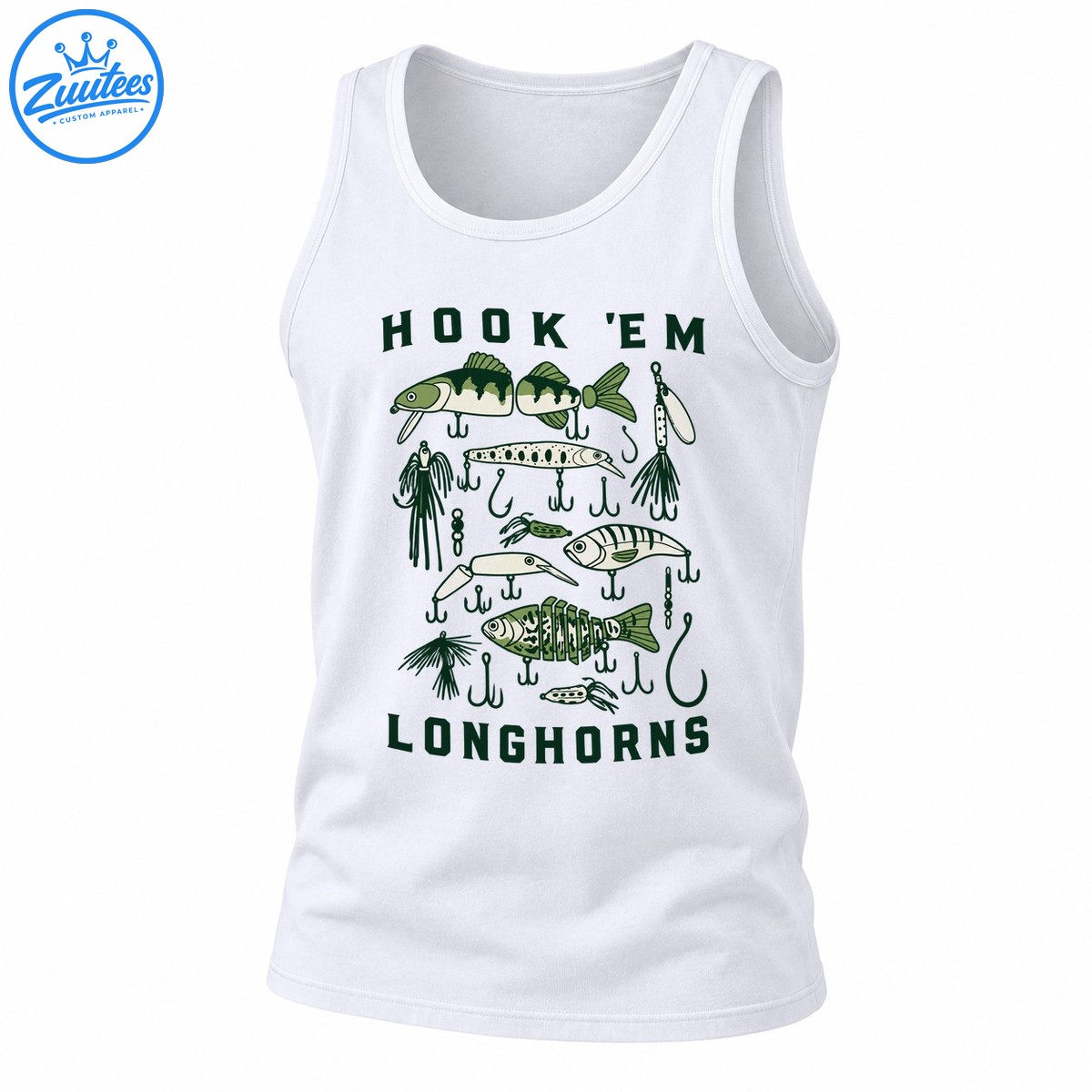 Hook ‘em Longhorns Fishing Lures University Of Texas Tank Top