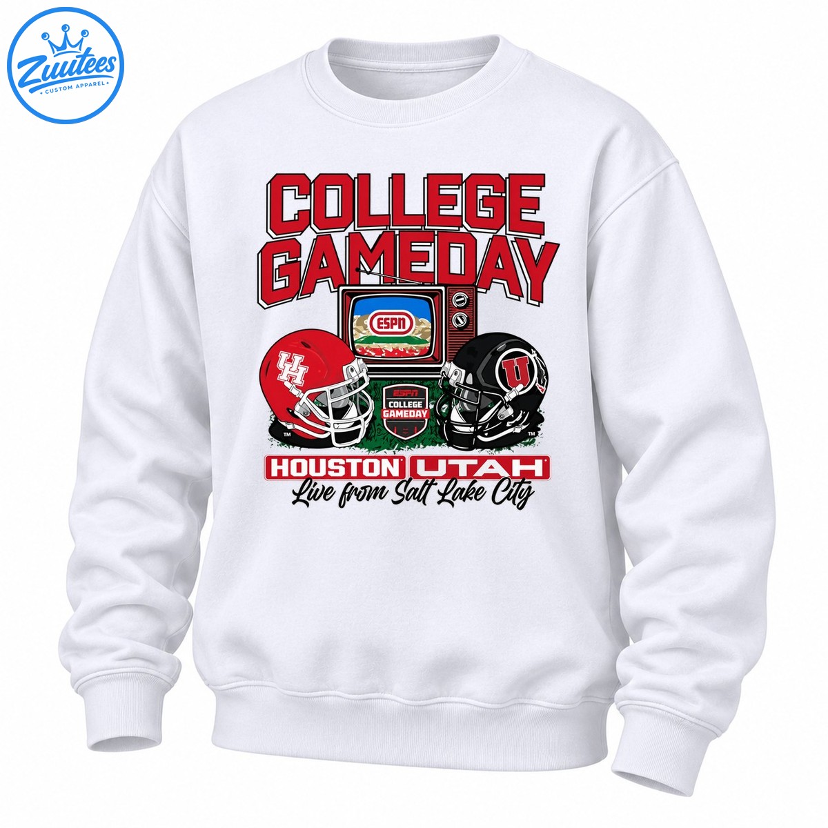 Houston Cougars Vs Utah Utes College Gameday Live From Salt Lake City Sweatshirt