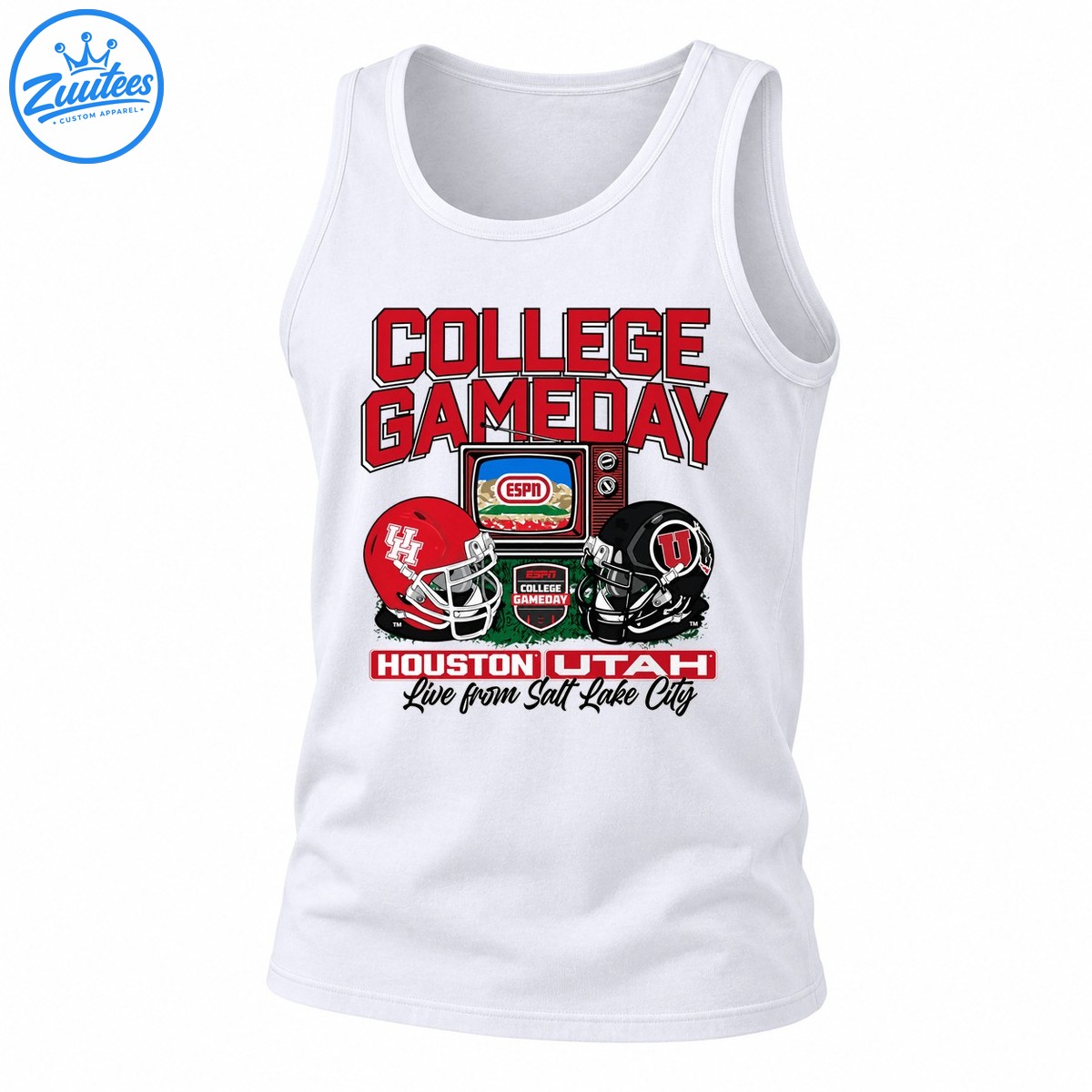 Houston Cougars Vs Utah Utes College Gameday Live From Salt Lake City Tank Top