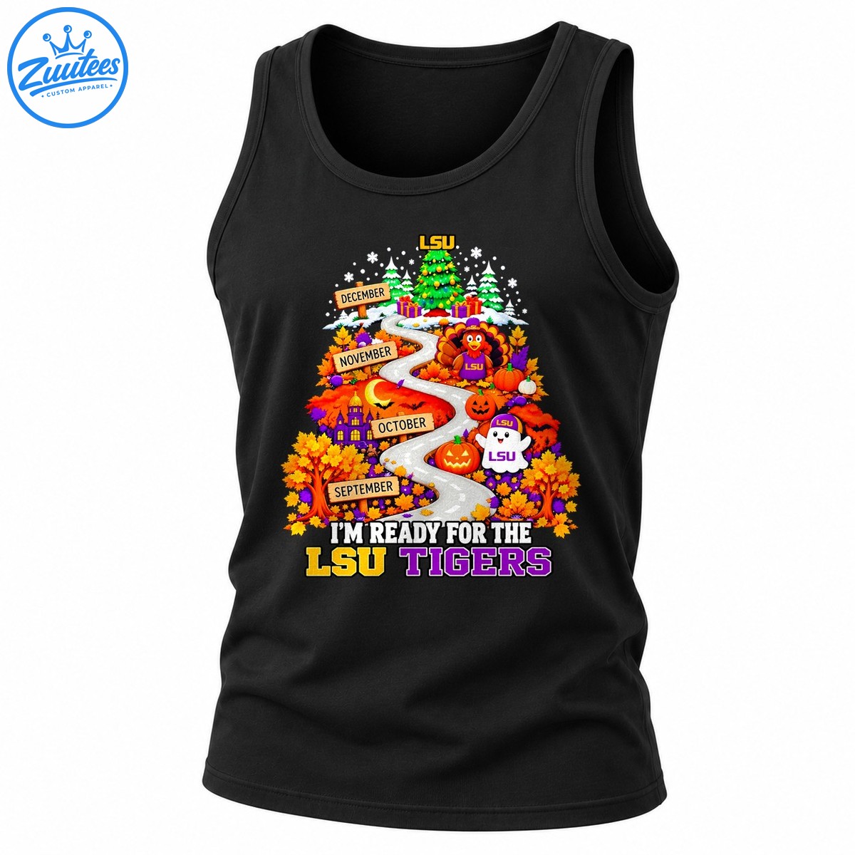 I'm Ready for the LSU Tigers Fall Road to Christmas Tank Top