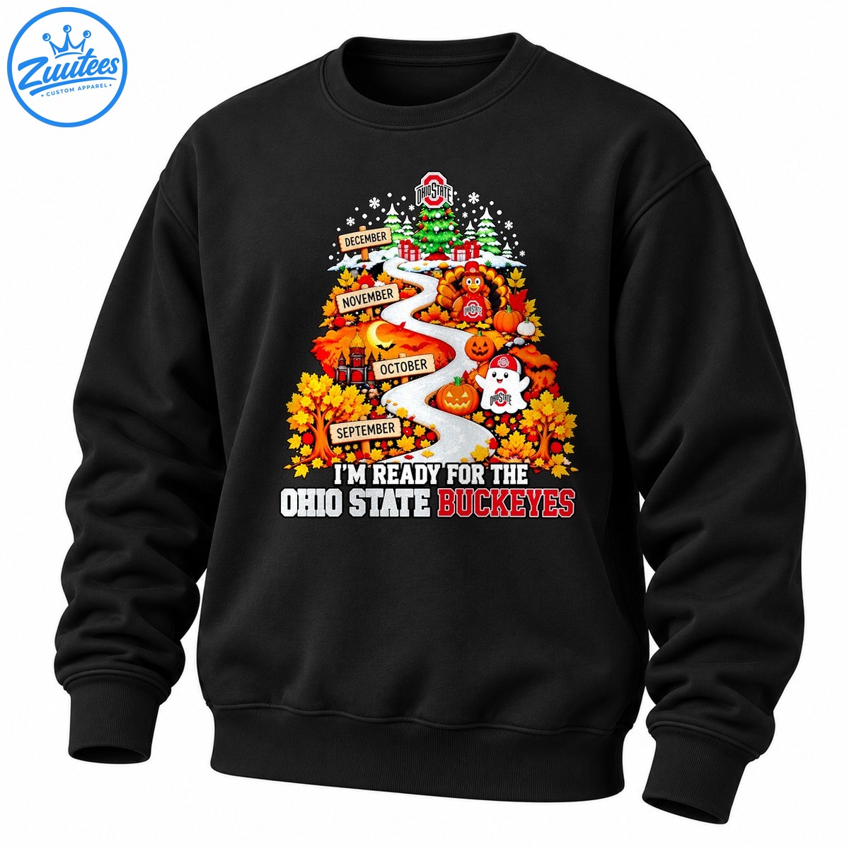 I'm Ready for the Ohio State Buckeyes Fall Road to Christmas Sweatshirt