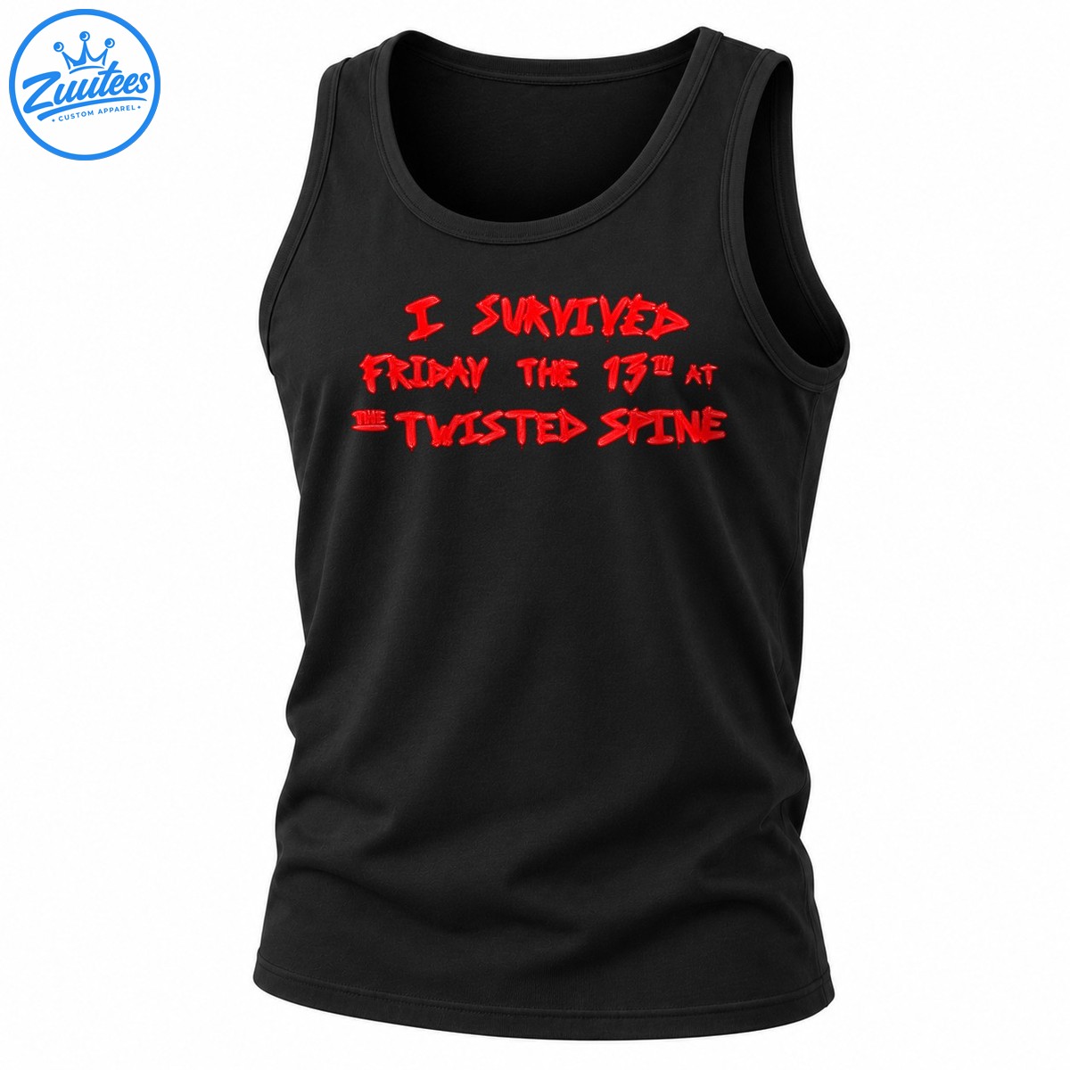 I Survived Friday The 13th At The Twisted Spine Horror Tank Top