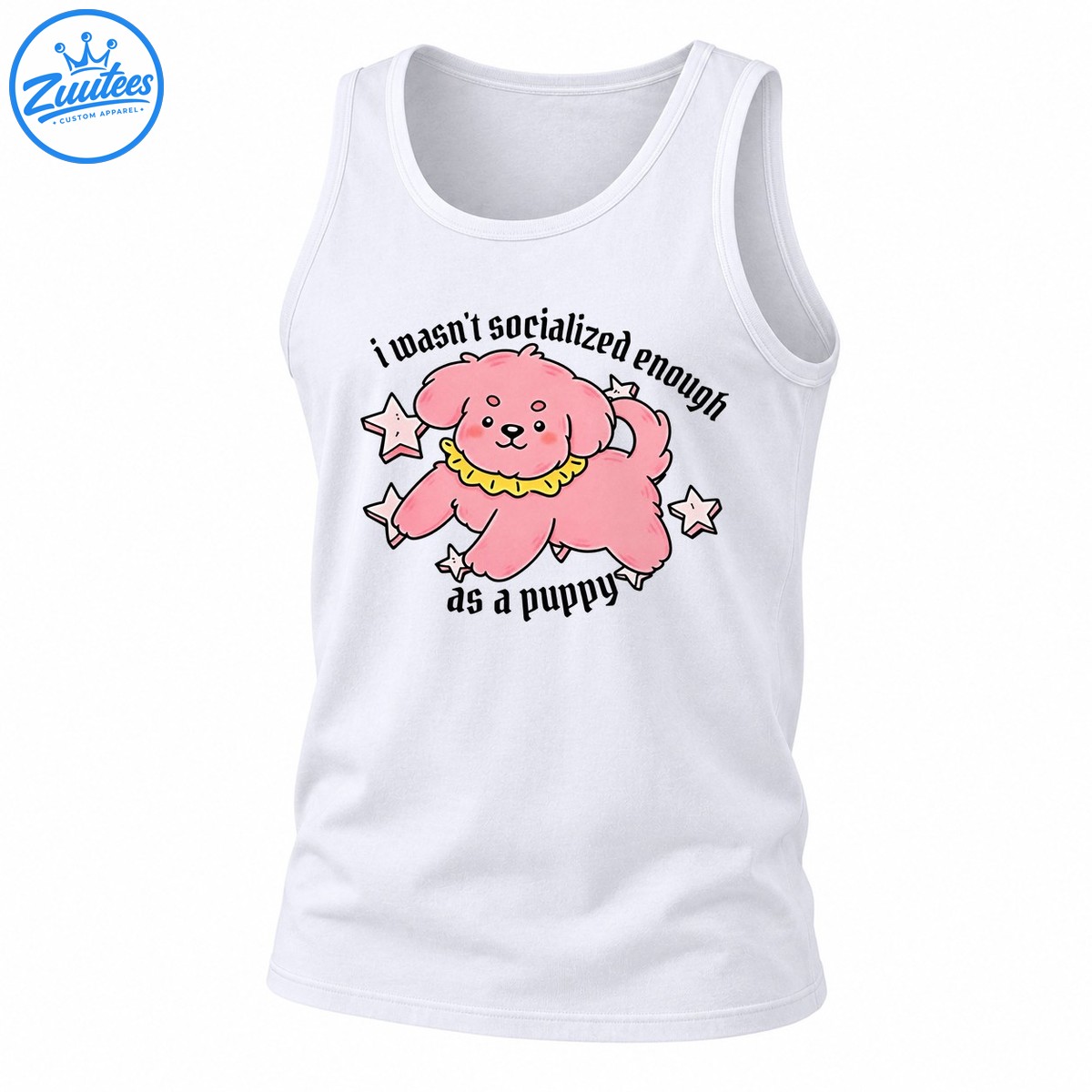 I Wasn’t Socialized Enough As A Puppy Cute Dog Tank Top