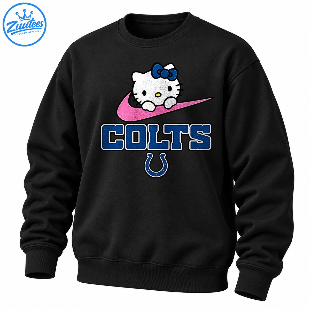 Indianapolis Colts Just A Girl Who Loves Hello Kitty Cheer Sweatshirt