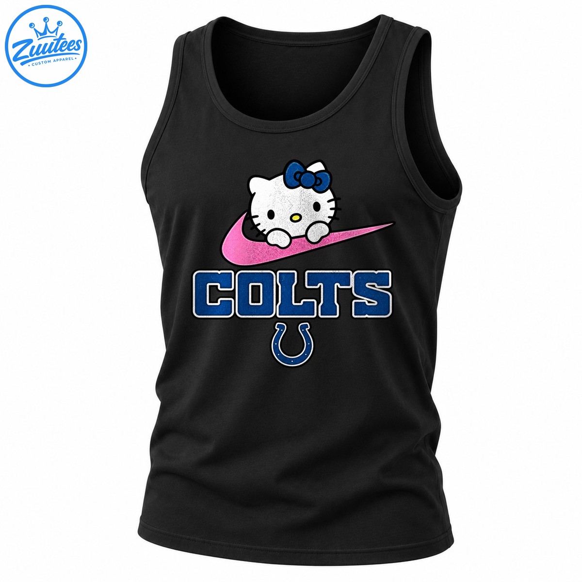 Indianapolis Colts Just A Girl Who Loves Hello Kitty Cheer Tank Top