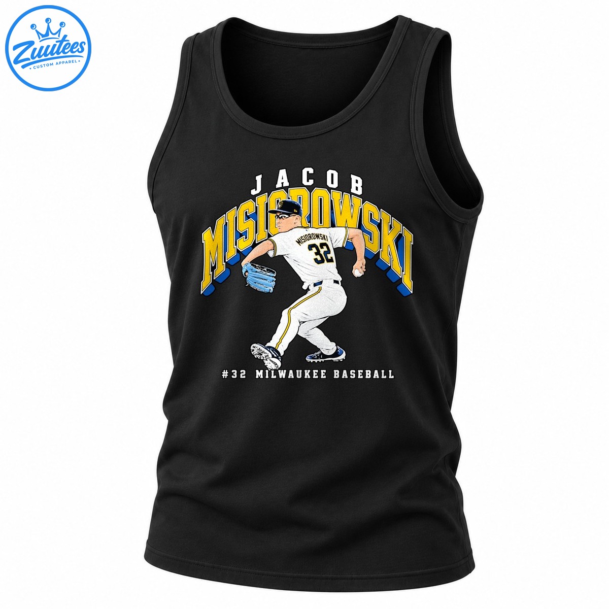 Jacob Misiorowski 32 Milwaukee Baseball Player Graphic Tank Top