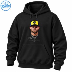 Jake Bauers portrait graphic with yellow and navy cap, layered chains, signature, and JAKE BAUERS lettering