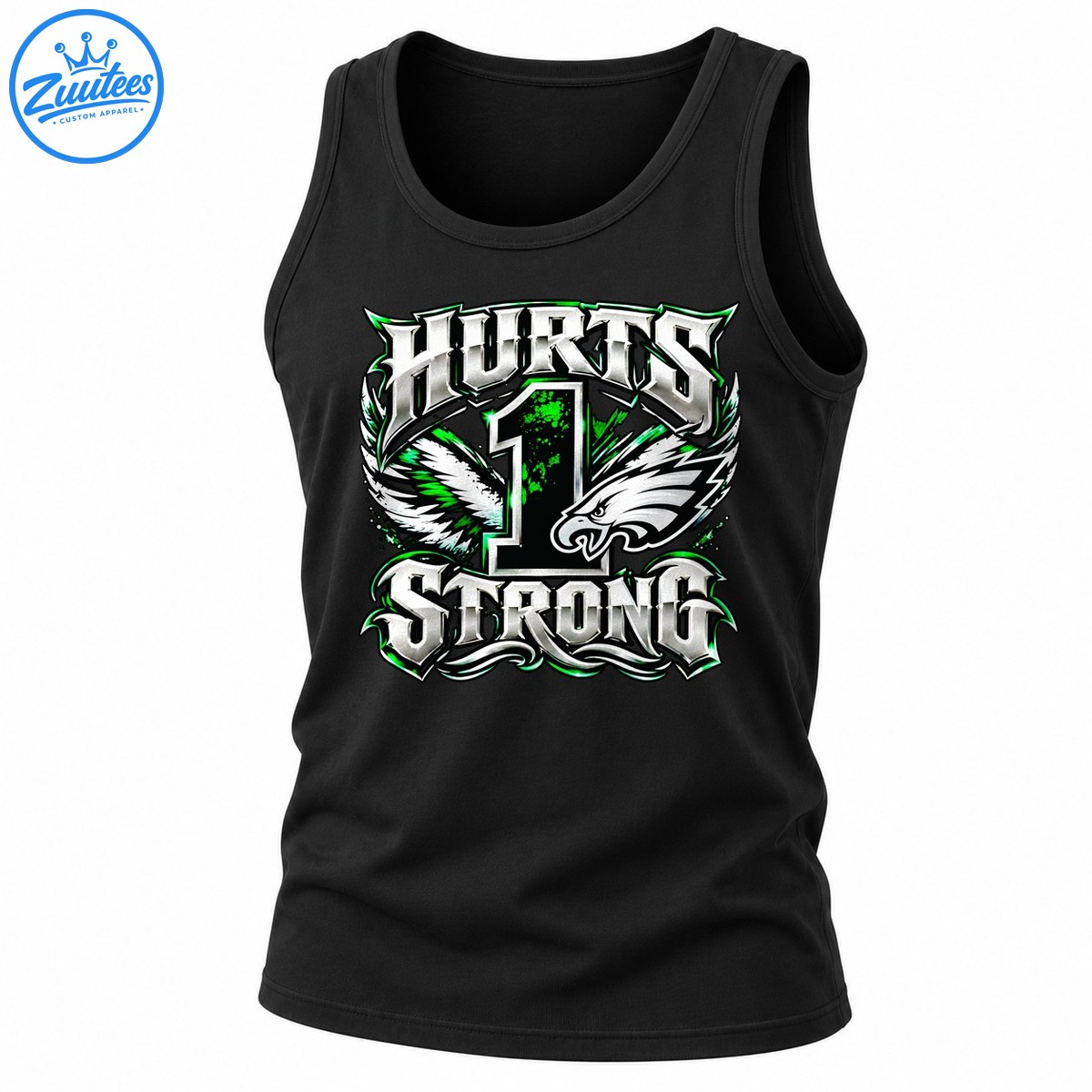 Jalen Hurts 1 Strong Philadelphia Eagles Tank Top