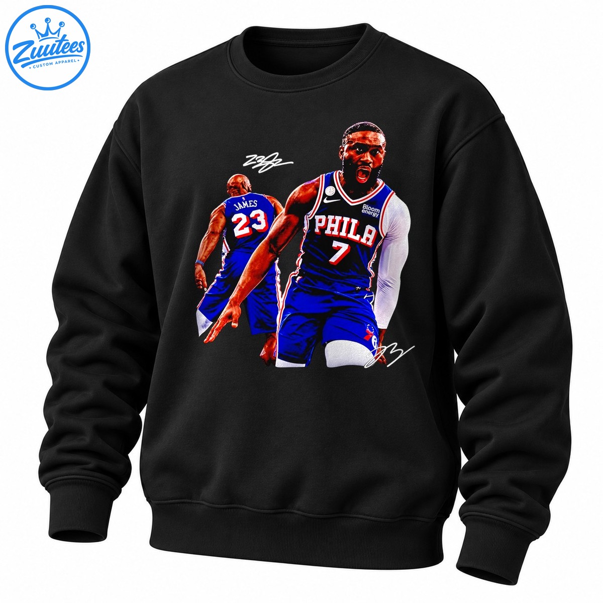 James 23 And Philadelphia 76ers Player Signature Sweatshirt