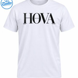 HOVA graphic shirt design with large black serif lettering, FEAR OF GOD inside the O, JAYZ, and 30 ANS text