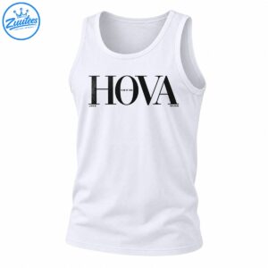 HOVA graphic shirt design with large black serif lettering, FEAR OF GOD inside the O, JAYZ, and 30 ANS text