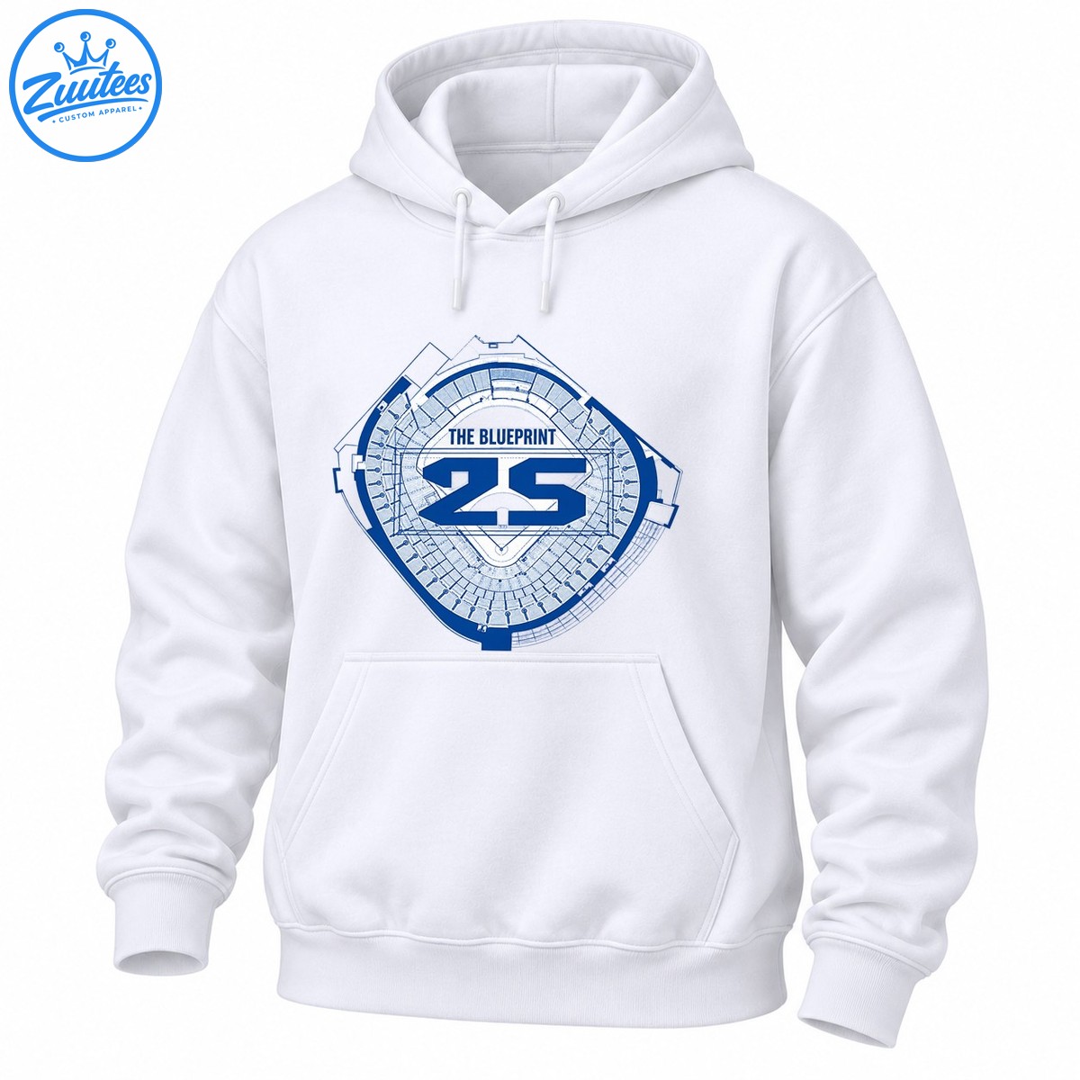 Blue and white stadium blueprint graphic with THE BLUEPRINT text and a bold number 25 Blue and white stadium blueprint graphic with THE BLUEPRINT text and a bold number 25