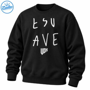 Distressed white JESU SAVE lettering with a small angular emblem in a monochrome Christian-inspired graphic