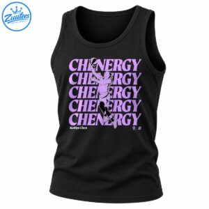 Lavender CHENERGY lettering behind an illustrated female basketball player with Kaitlyn Chen text below.