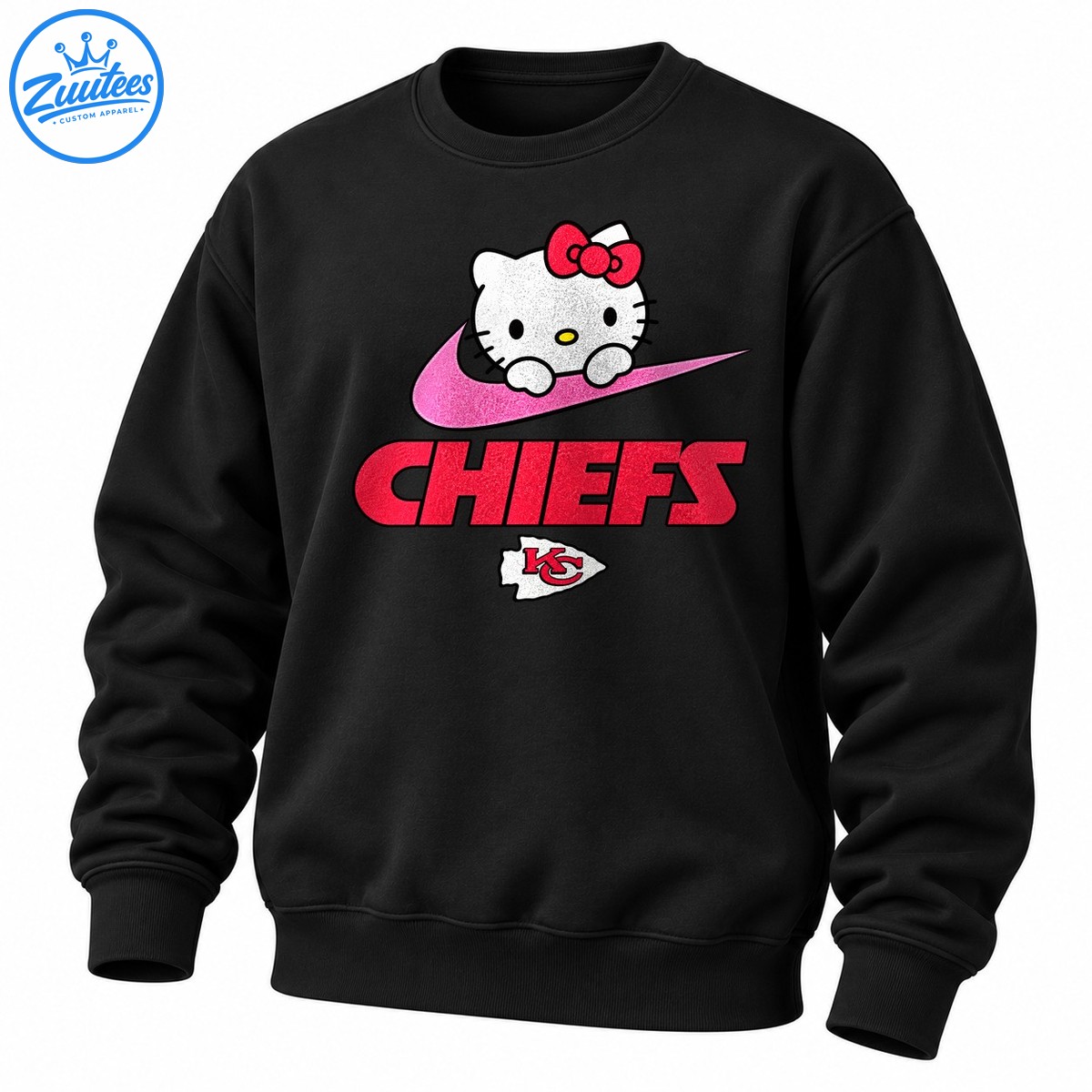 Kansas City Chiefs Just A Girl Who Loves Hello Kitty Cheer Sweatshirt
