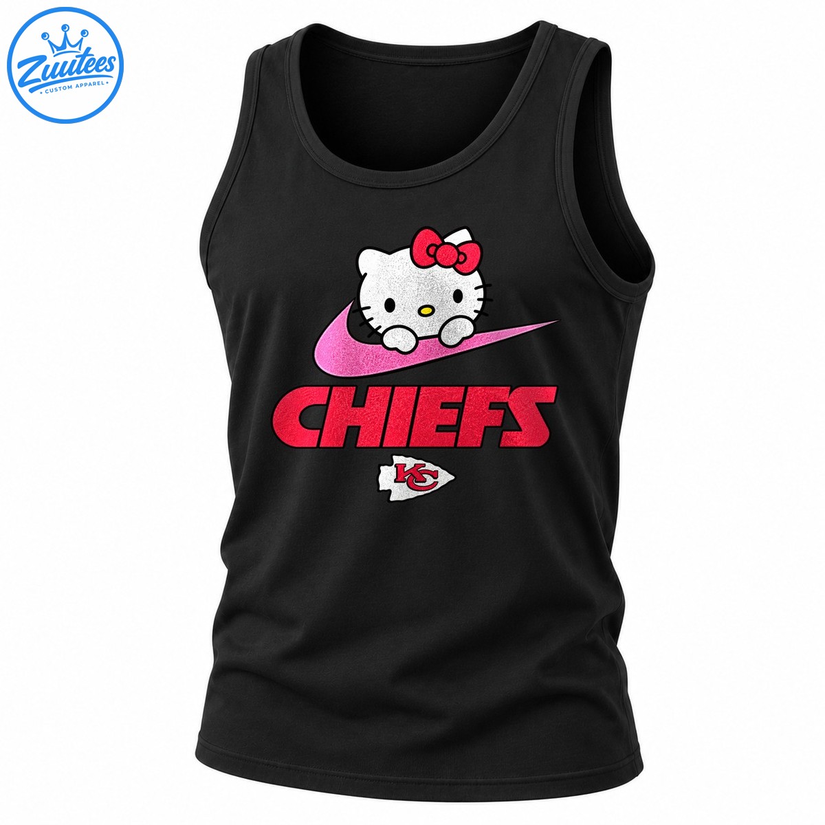 Kansas City Chiefs Just A Girl Who Loves Hello Kitty Cheer Tank Top