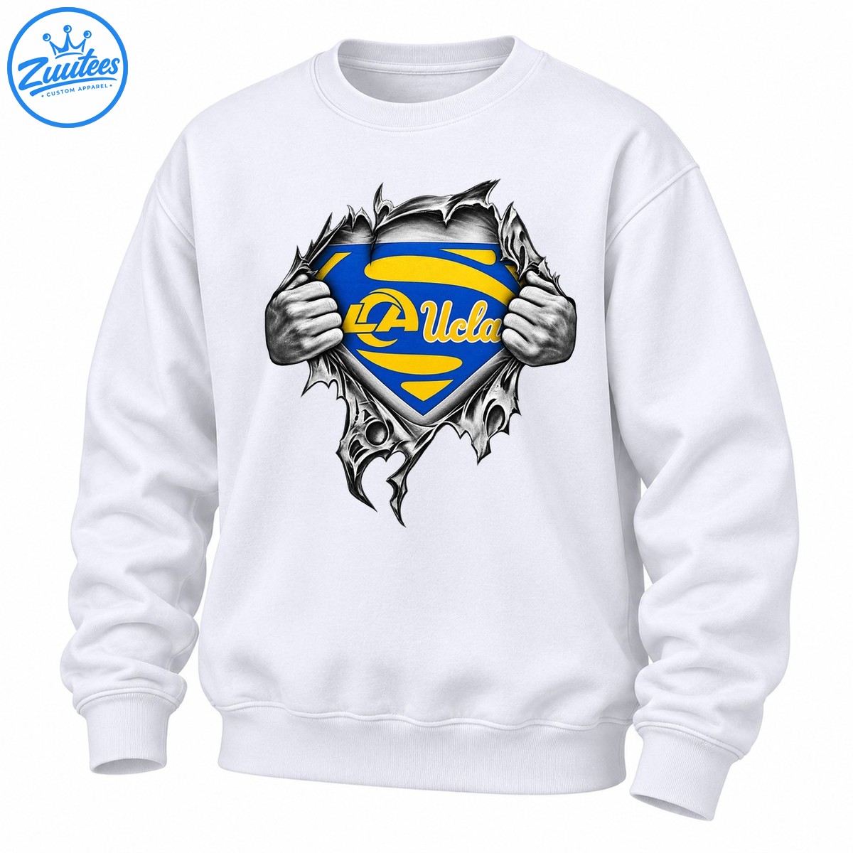 LA UCLA Bruins Hands Ripping Open Graphic Sweatshirt