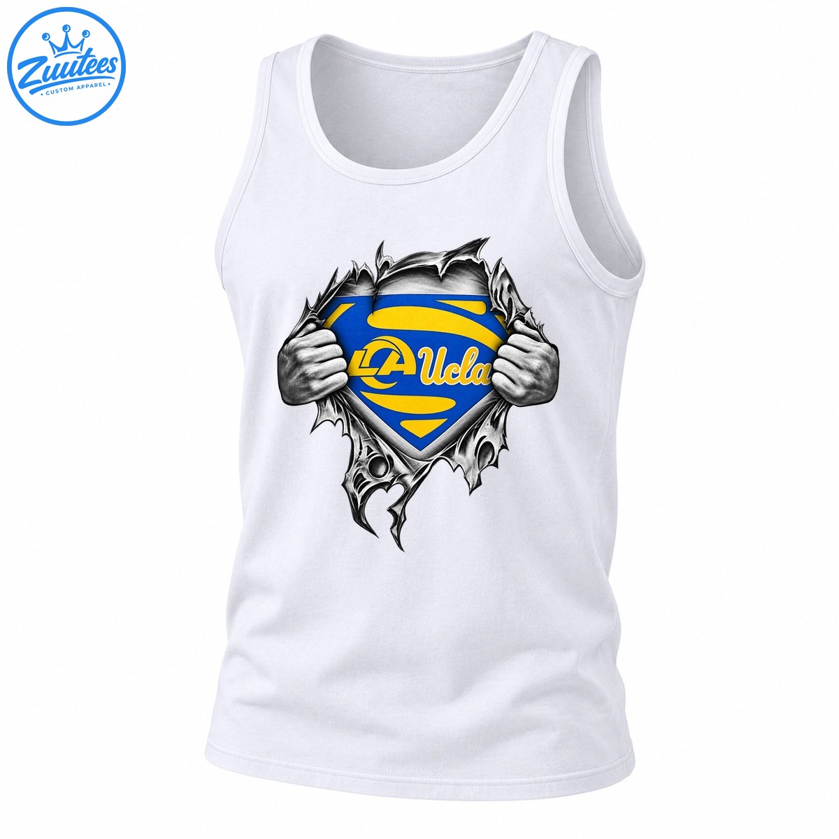 LA UCLA Bruins Hands Ripping Open Graphic Tank Top