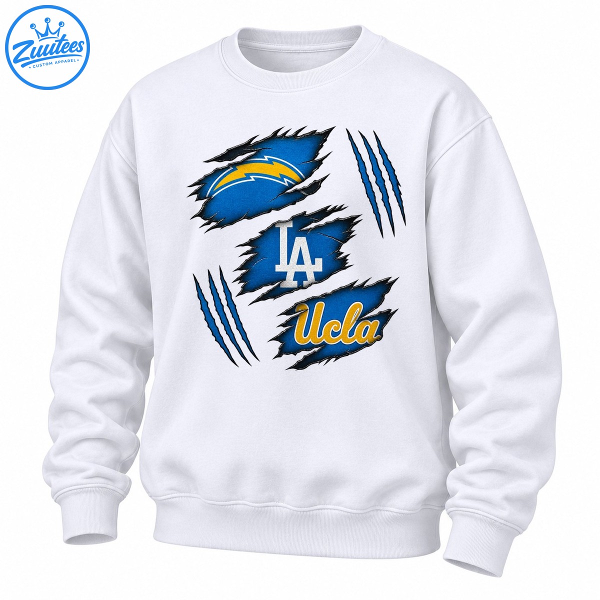 LA UCLA Torn Fabric Claw Marks Sweatshirt