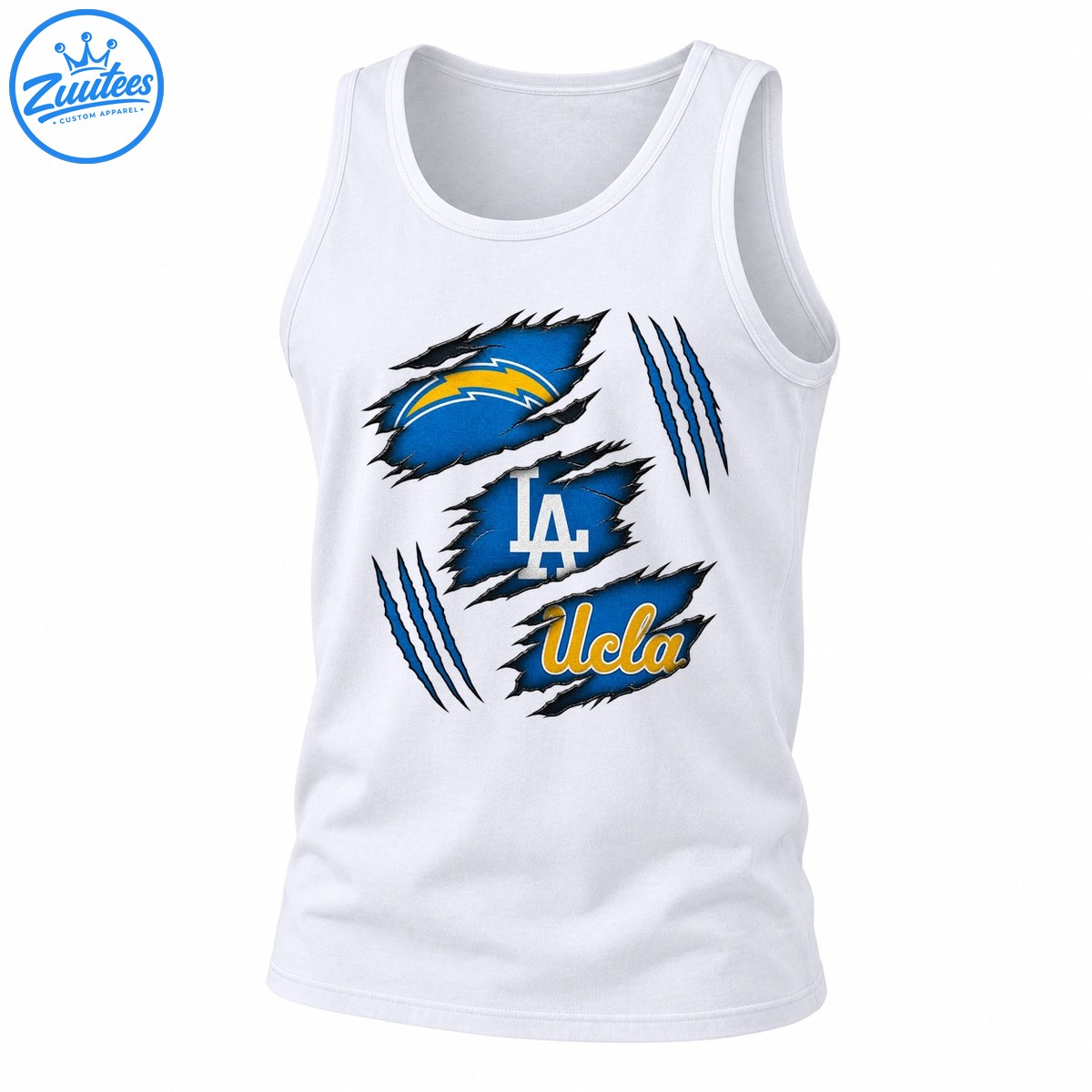 LA UCLA Torn Fabric Claw Marks Tank Top