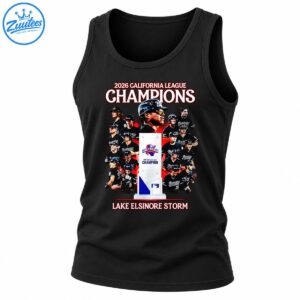 Lake Elsinore Storm 2026 California League Champions shirt design with baseball players and a central trophy