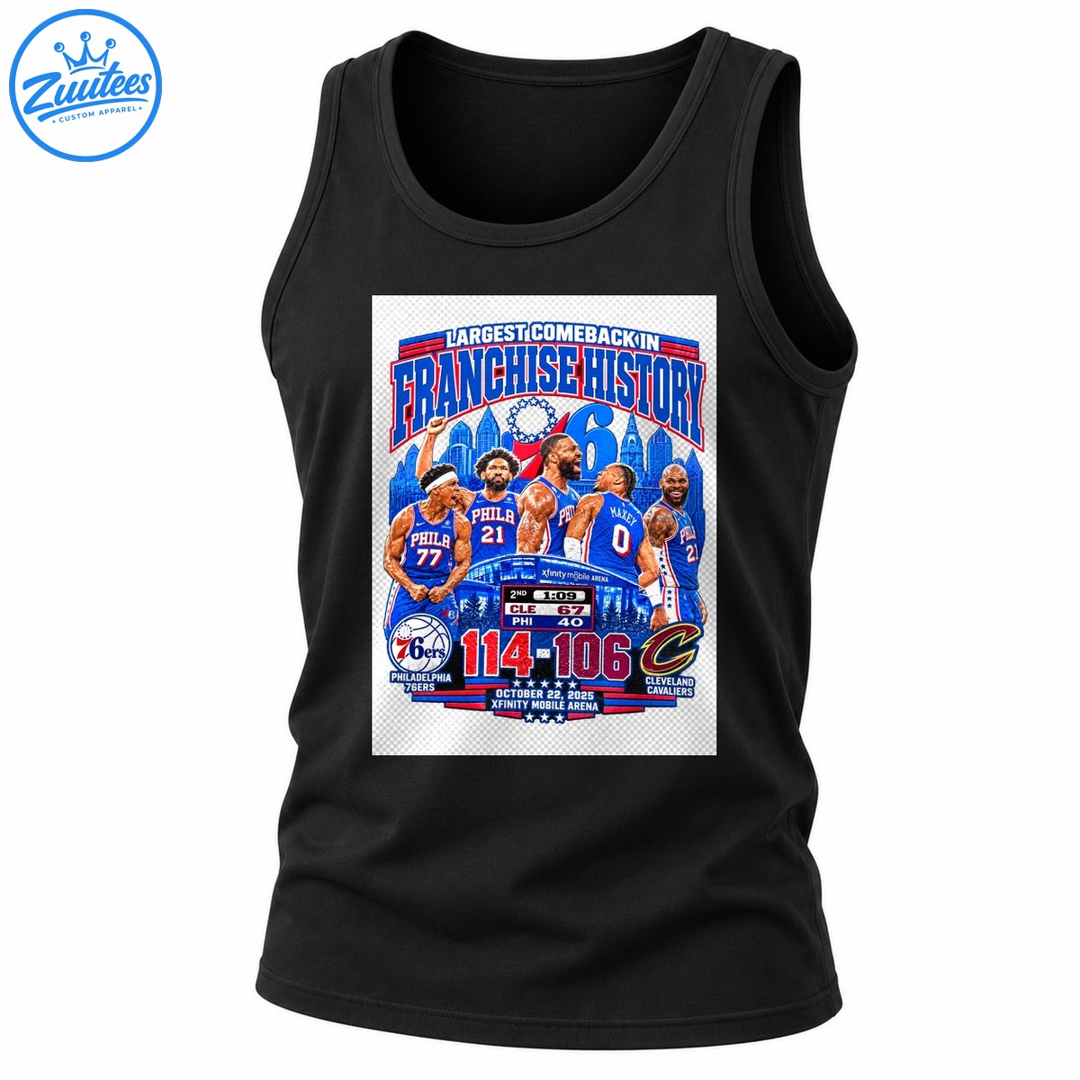 Largest Comeback In Franchise History Basketball Graphic Tank Top