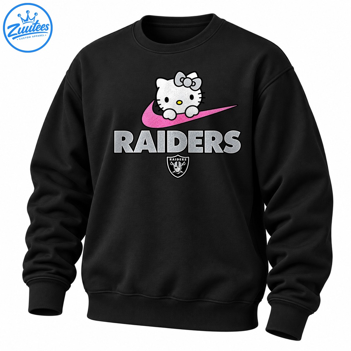 Las Vegas Raiders Just A Girl Who Loves Hello Kitty Cheer Sweatshirt