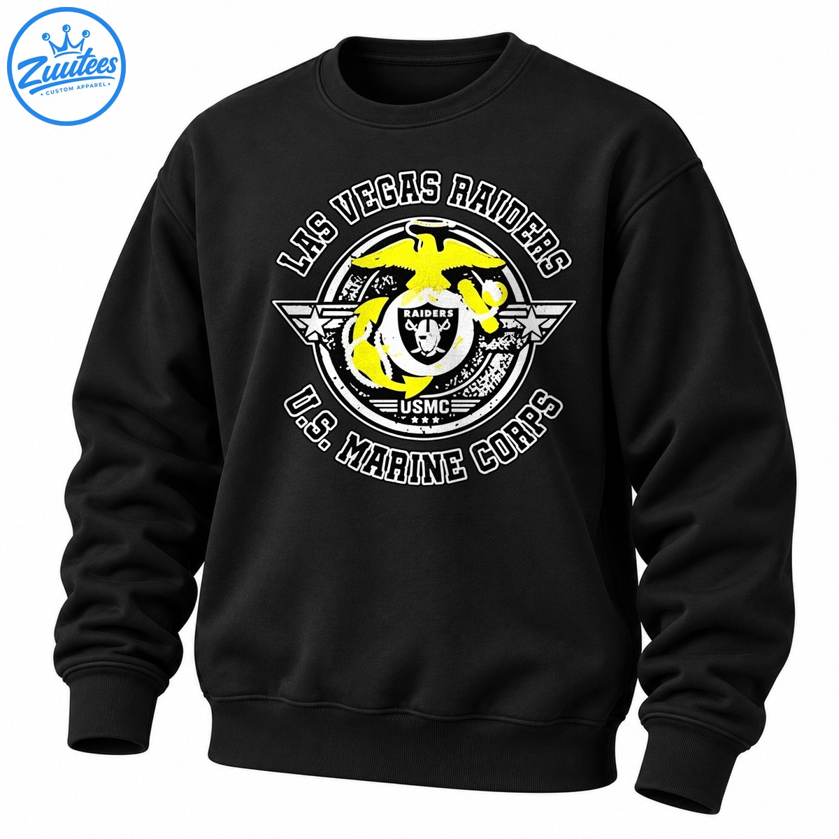 Las Vegas Raiders US Marine Corps Distressed Eagle Sweatshirt