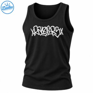 White angular graffiti lettering with distressed details in a bold Mr Chico street art graphic design