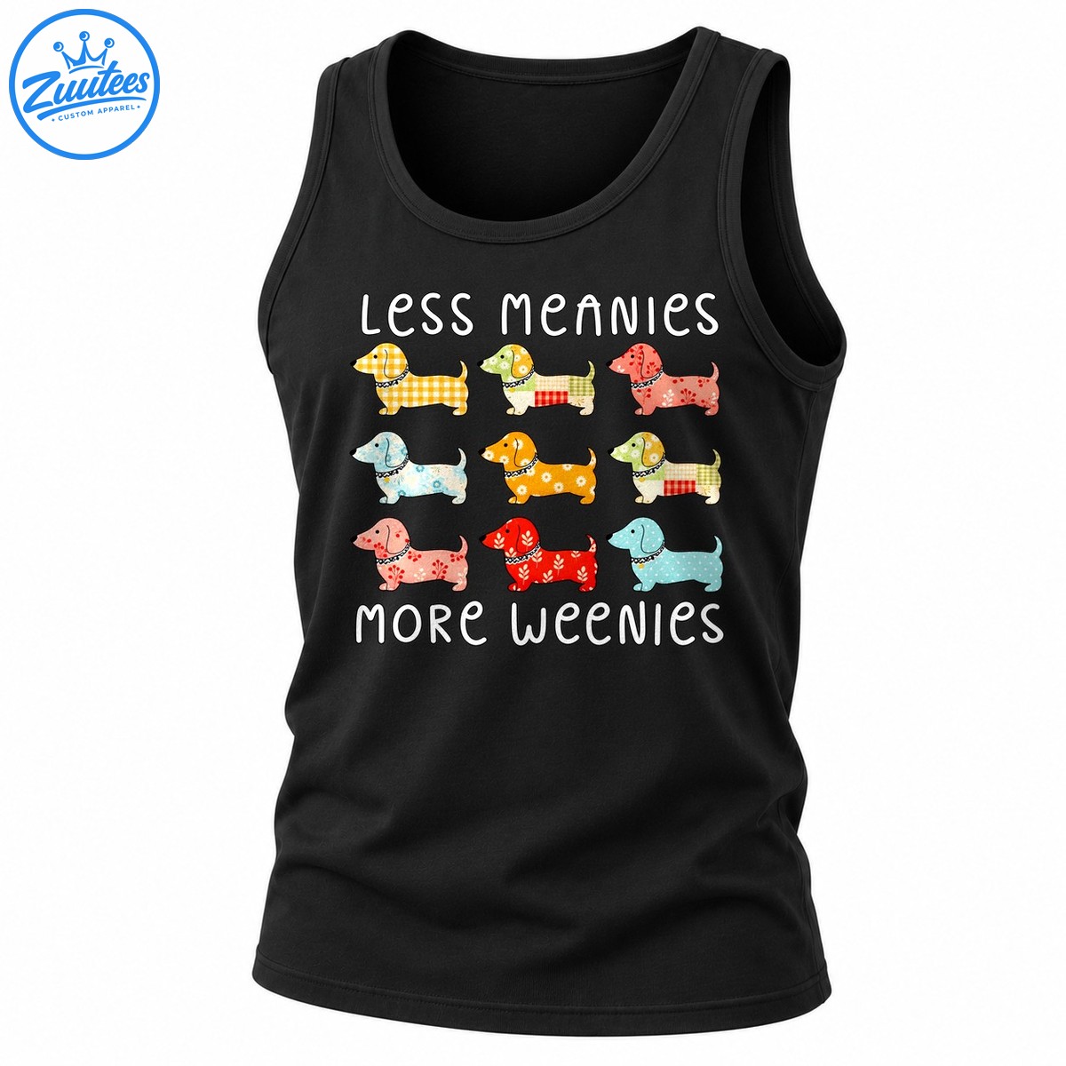 Less Meanies More Weenies Dachshund Dog Lover Tank Top