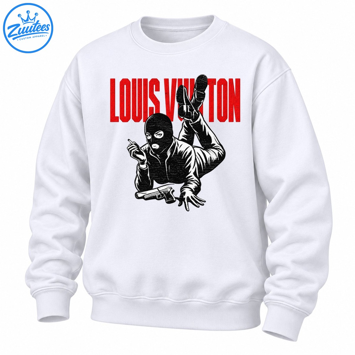 Louis Vuitton Masked Woman Graphic Streetwear Sweatshirt