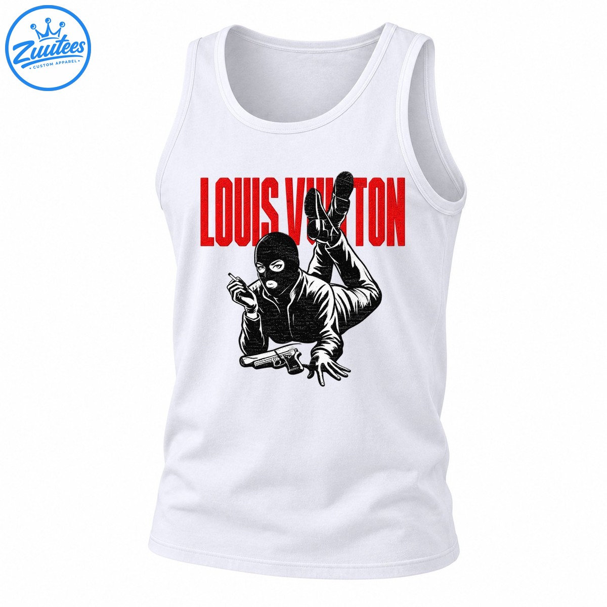 Louis Vuitton Masked Woman Graphic Streetwear Tank Top