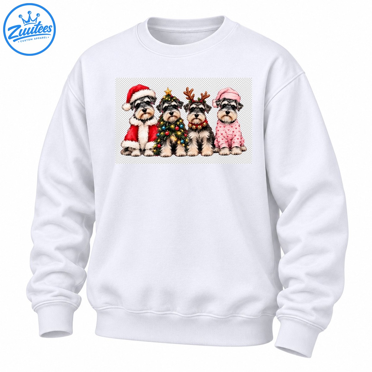 Merry Christmas Schnauzer Dogs Holiday Puppy Sweatshirt