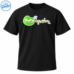 I Love Frogs graphic with a bright green lily pad, playful brown and green lettering, and blue water droplets