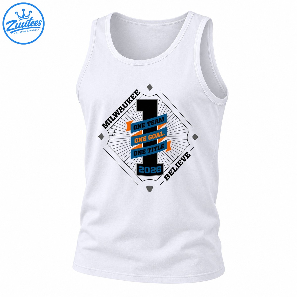 Milwaukee Believe One Team One Goal One Title Tank Top