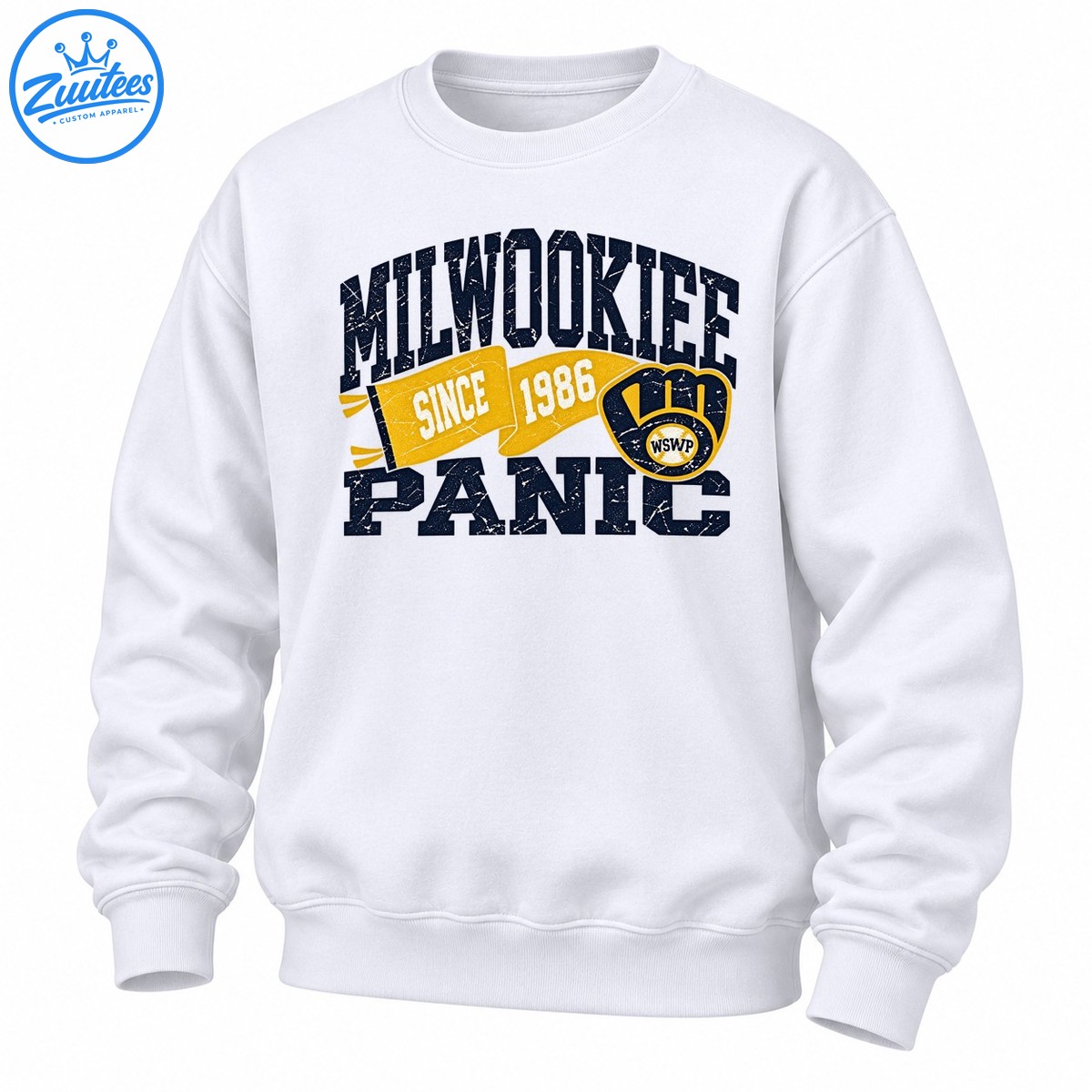 Milwaukee Brewers Since 1986 Milwookiee Panic Logo Sweatshirt
