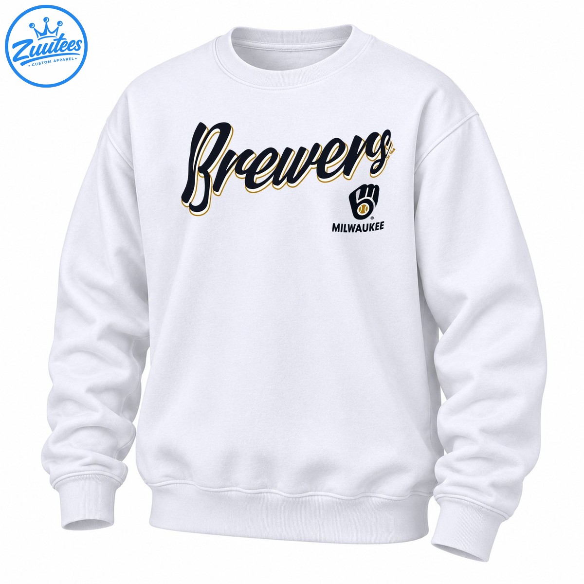 Milwaukee Brewers Team Logo Mlb Baseball Sweatshirt