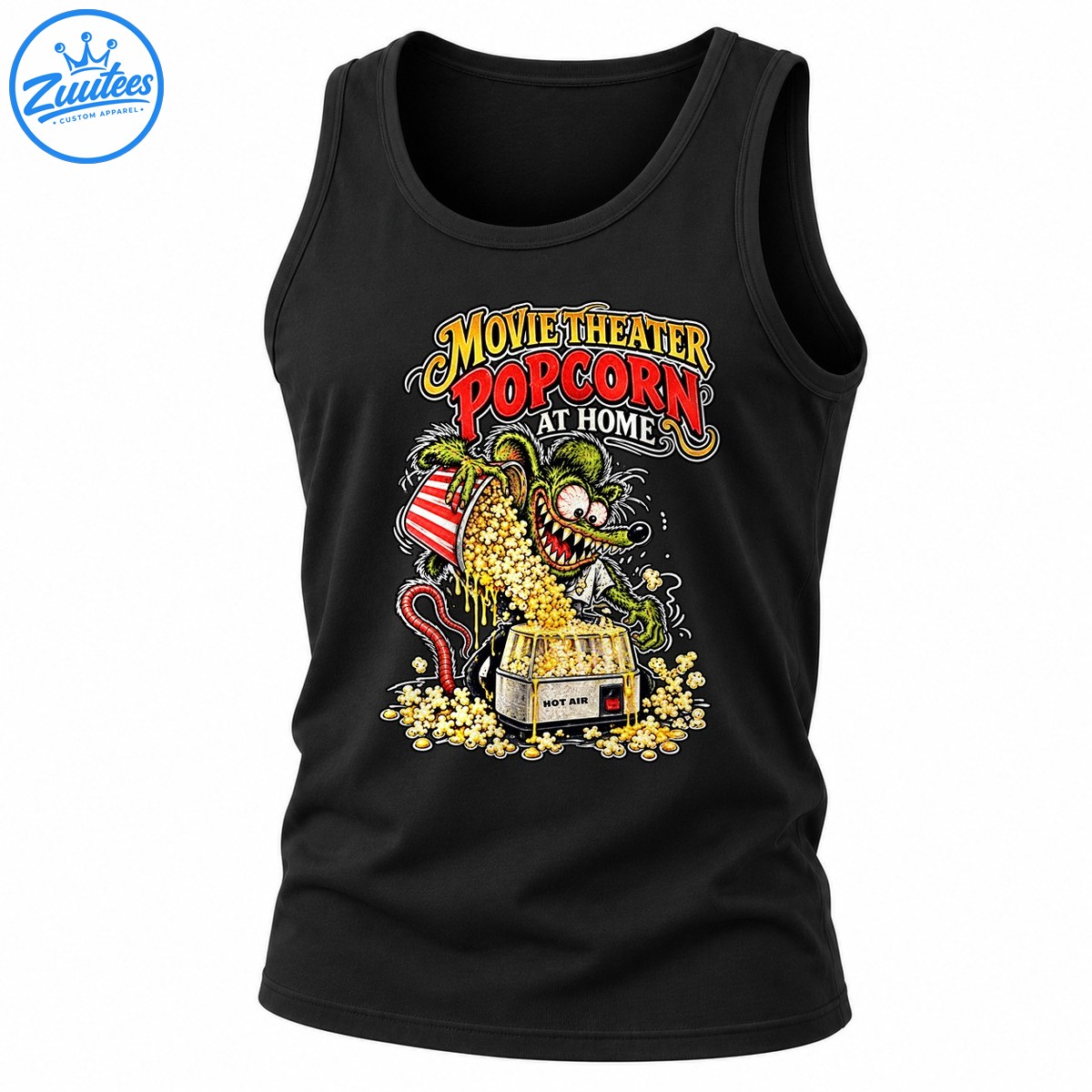 Movie Theater Popcorn At Home Retro Rat Monster Tank Top