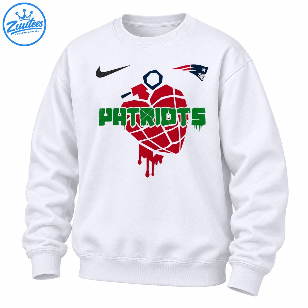 New England Patriots X Green Day Skull Sweatshirt