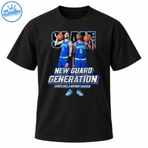 New Guard Generation basketball graphic featuring two players, SLAM lettering, distressed white text, blue accents, and icy sneakers