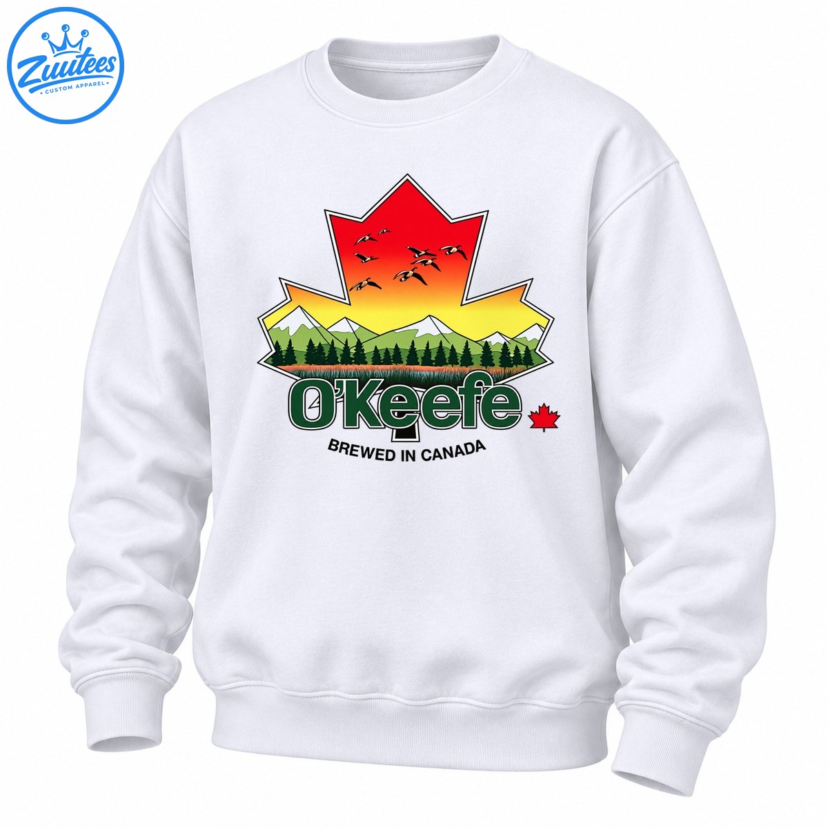 O’Keefe Brewed In Canada Vintage Maple Leaf Landscape Sweatshirt