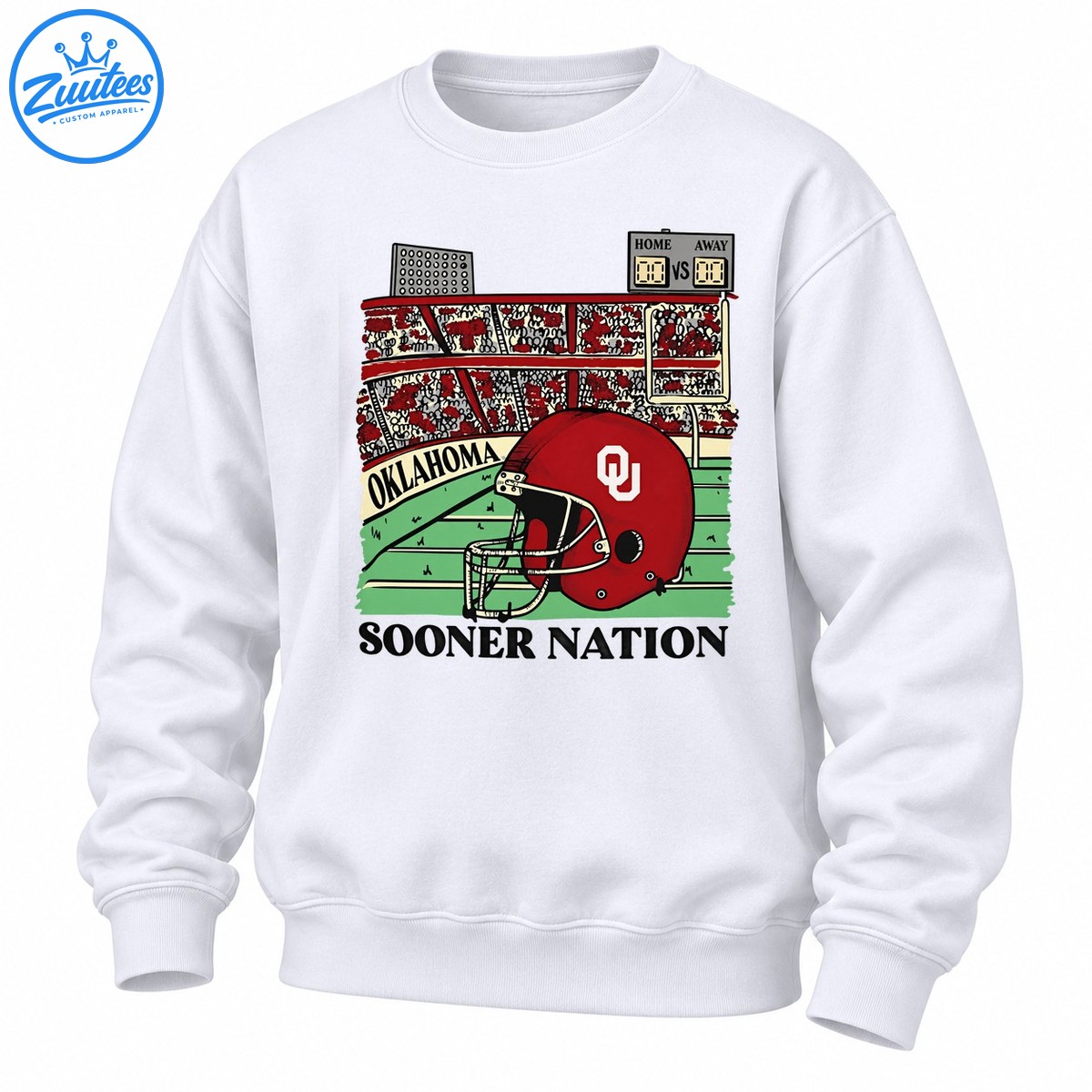 Oklahoma Sooners Helmet Sooner Nation Football Stadium Sweatshirt