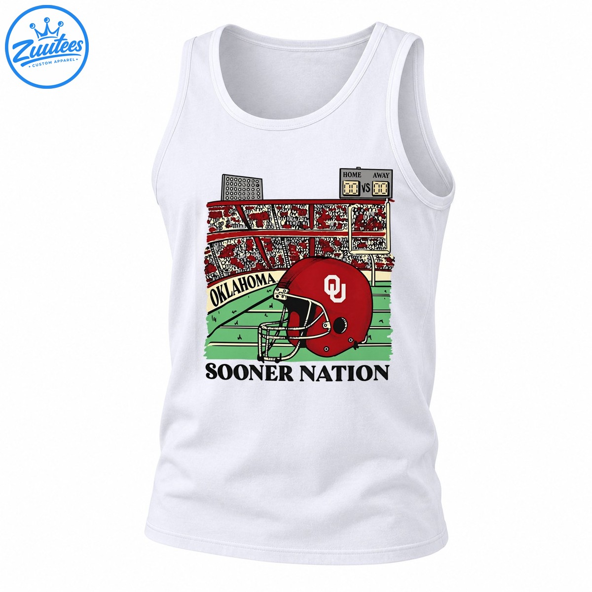 Oklahoma Sooners Helmet Sooner Nation Football Stadium Tank Top